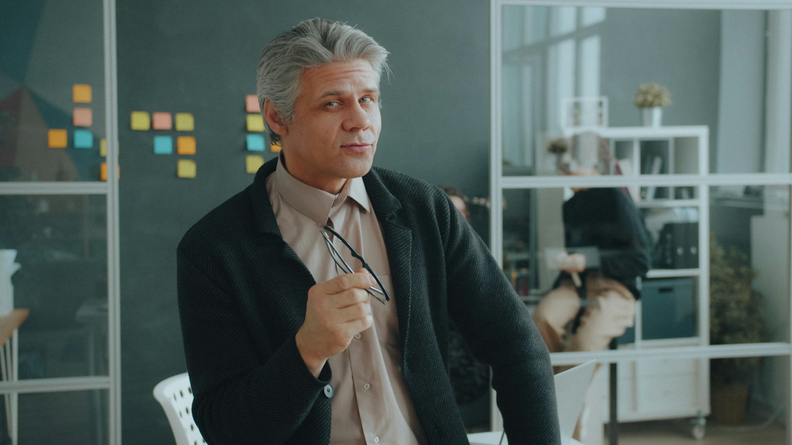 An experienced professional in his office